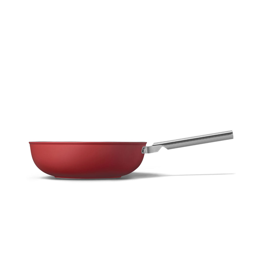 Set 2 padelle + 1 wok rossa Smeg