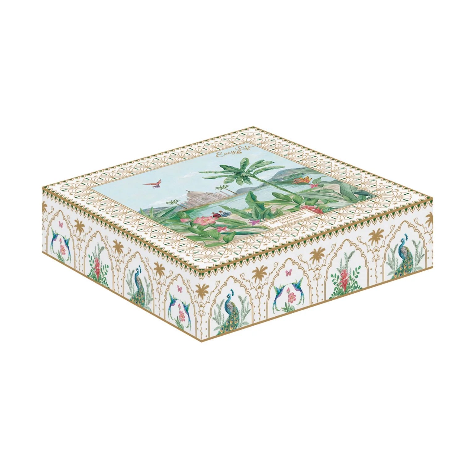 Set Aperitivo In Bamboo  25 Cm Con 5 Ciotole Paradise Sauvage Easy Life