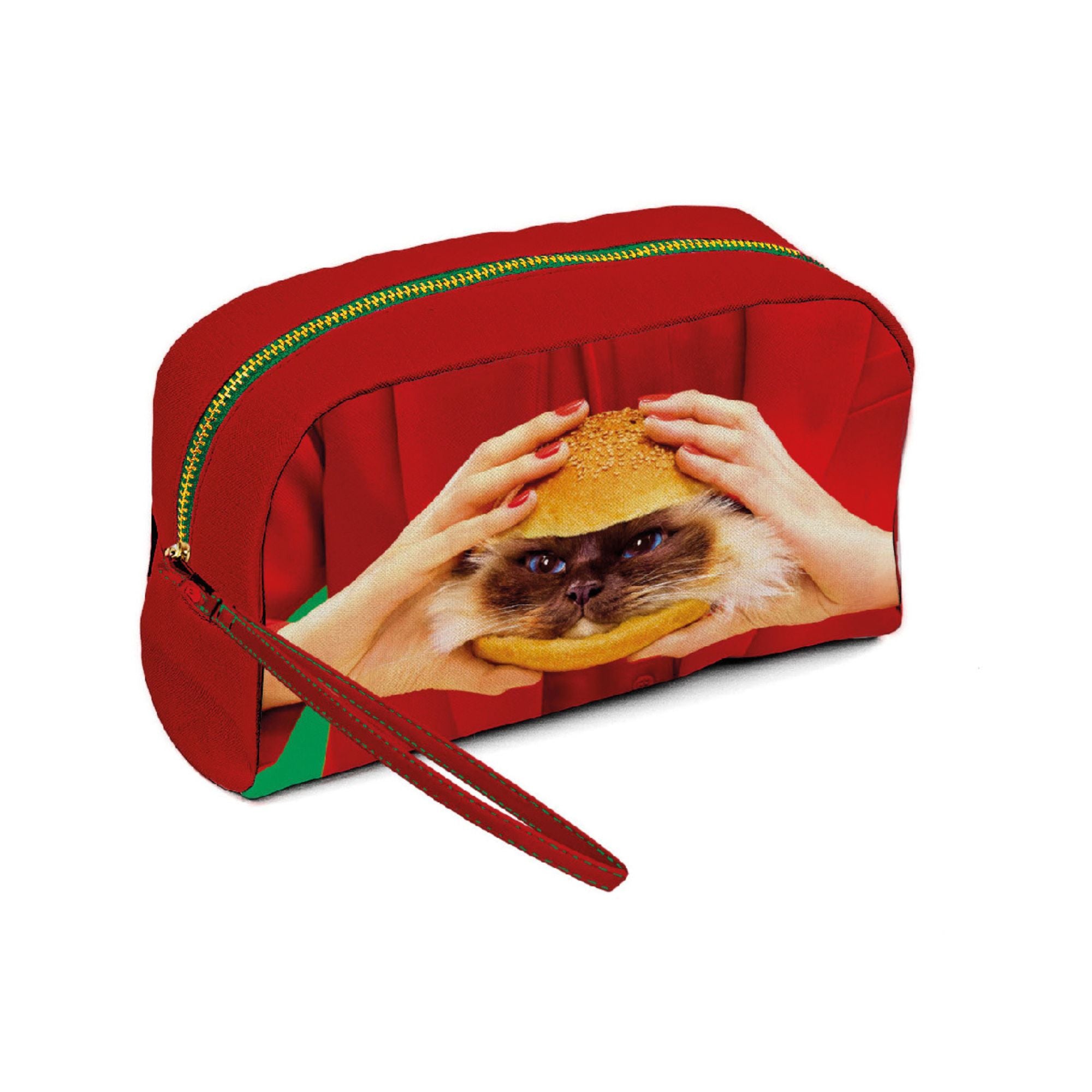 Beauty-Case In Pu Stampato Toiletpaper Cat Liscious Seletti