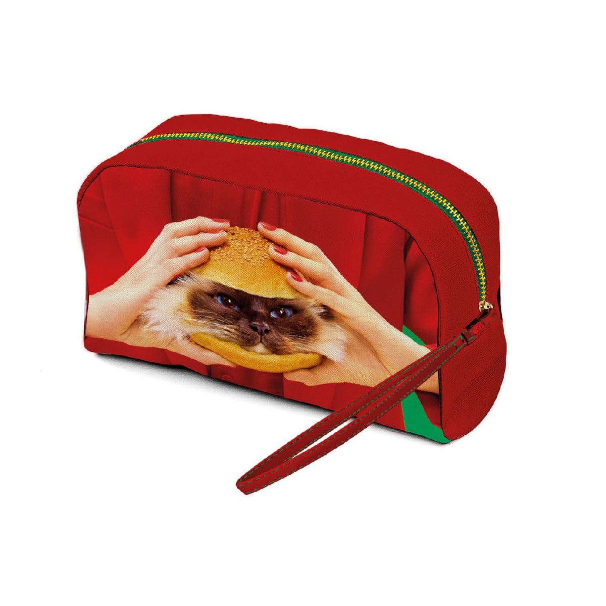 Beauty-Case In Pu Stampato Toiletpaper Cat Liscious Seletti