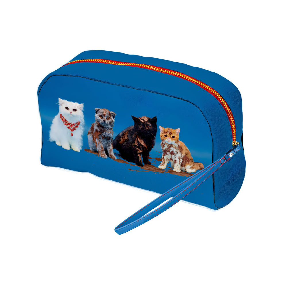 Beauty-Case In Pu Stampato Toiletpaper Kitty Gang Seletti