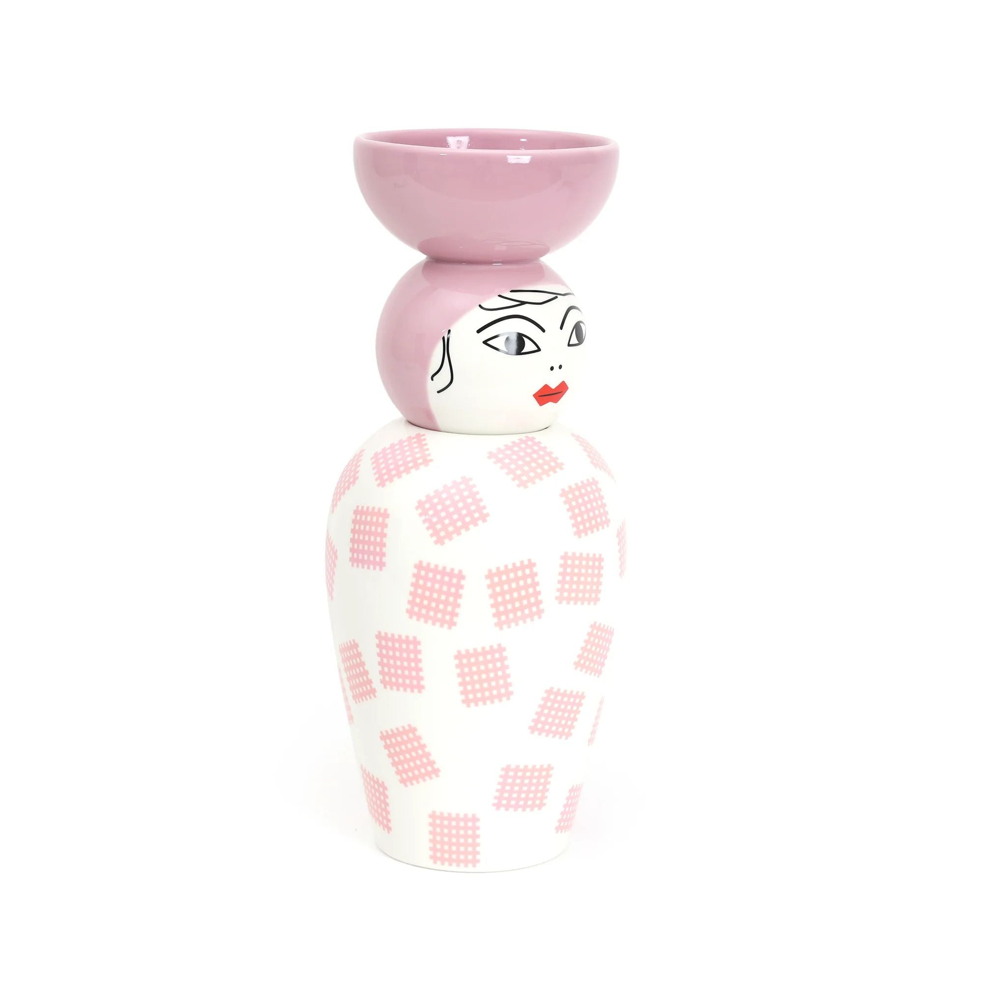 Vaso In Dolomite Con Coperchio-Coppa Le Canopie Luna Seletti