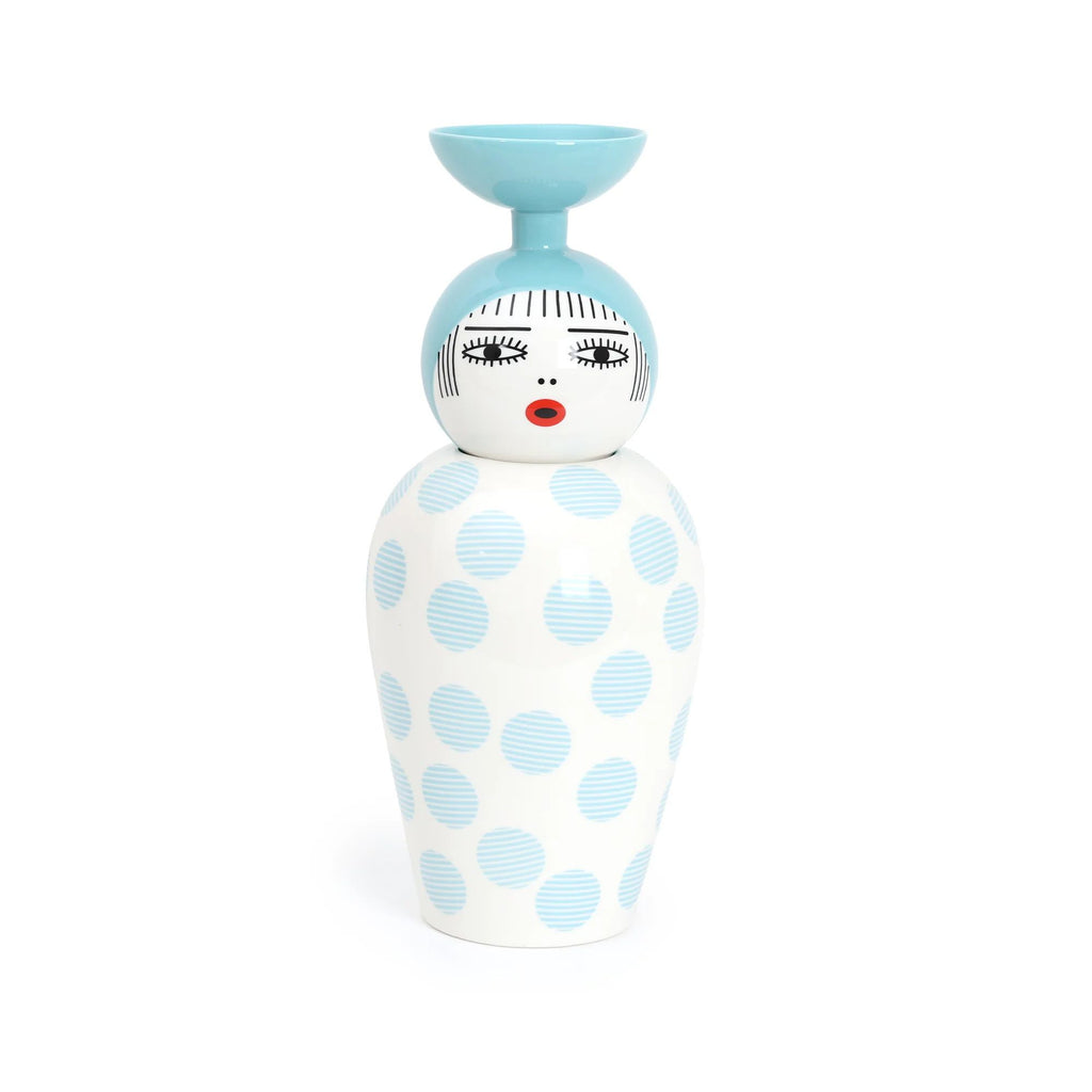 Vaso In Dolomite Con Coperchio-Coppa Le Canopie Kiki Seletti