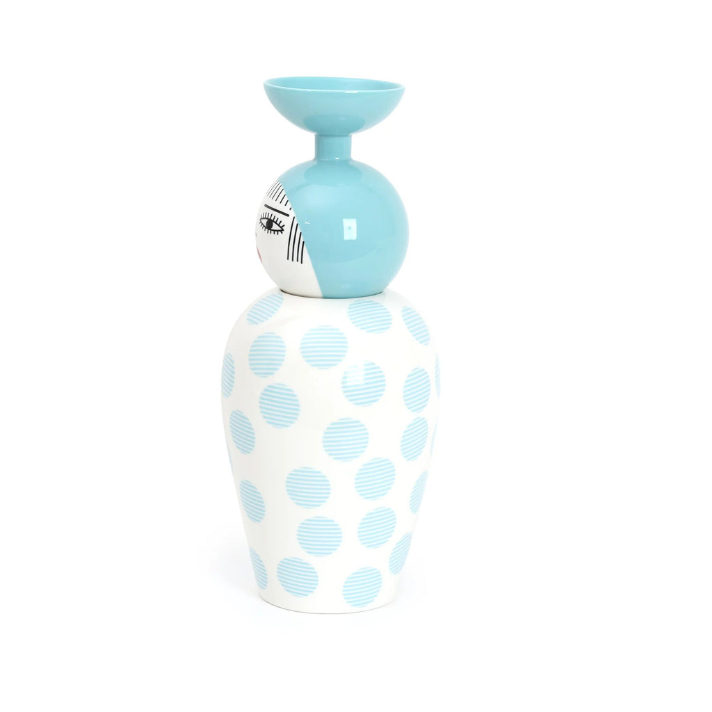 Vaso In Dolomite Con Coperchio-Coppa Le Canopie Kiki Seletti