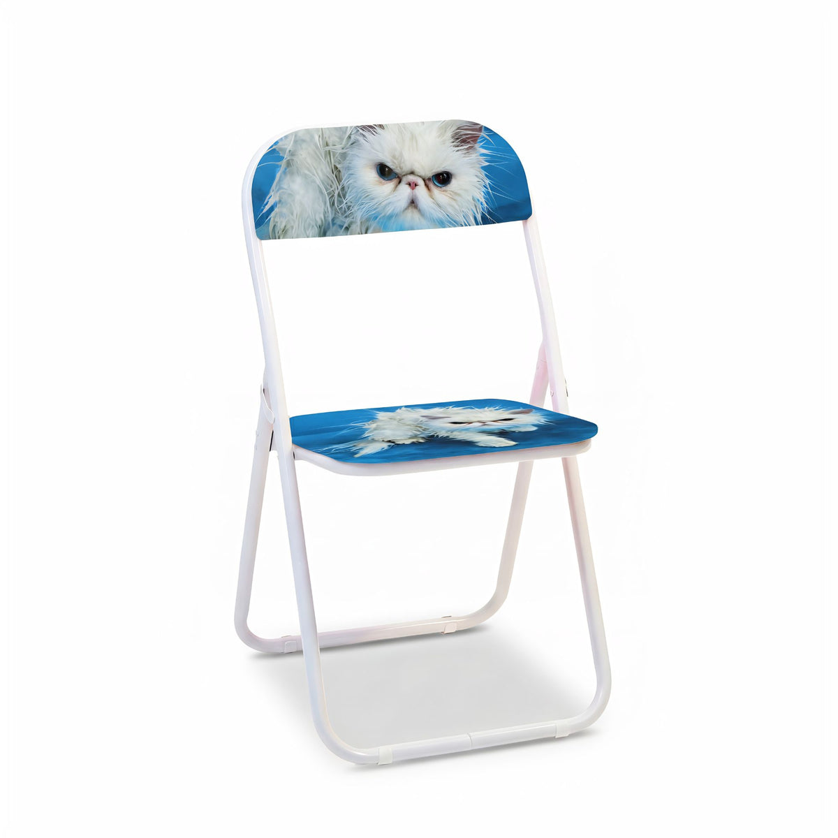 Sedia Metallo Pieghevole Toiletpaper Home Angry Cat Seletti