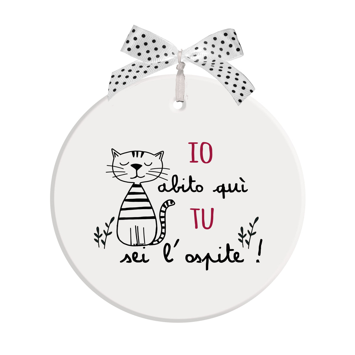Formella Pensieri&Parole ``Gatto/Ospite`` D14 Egan