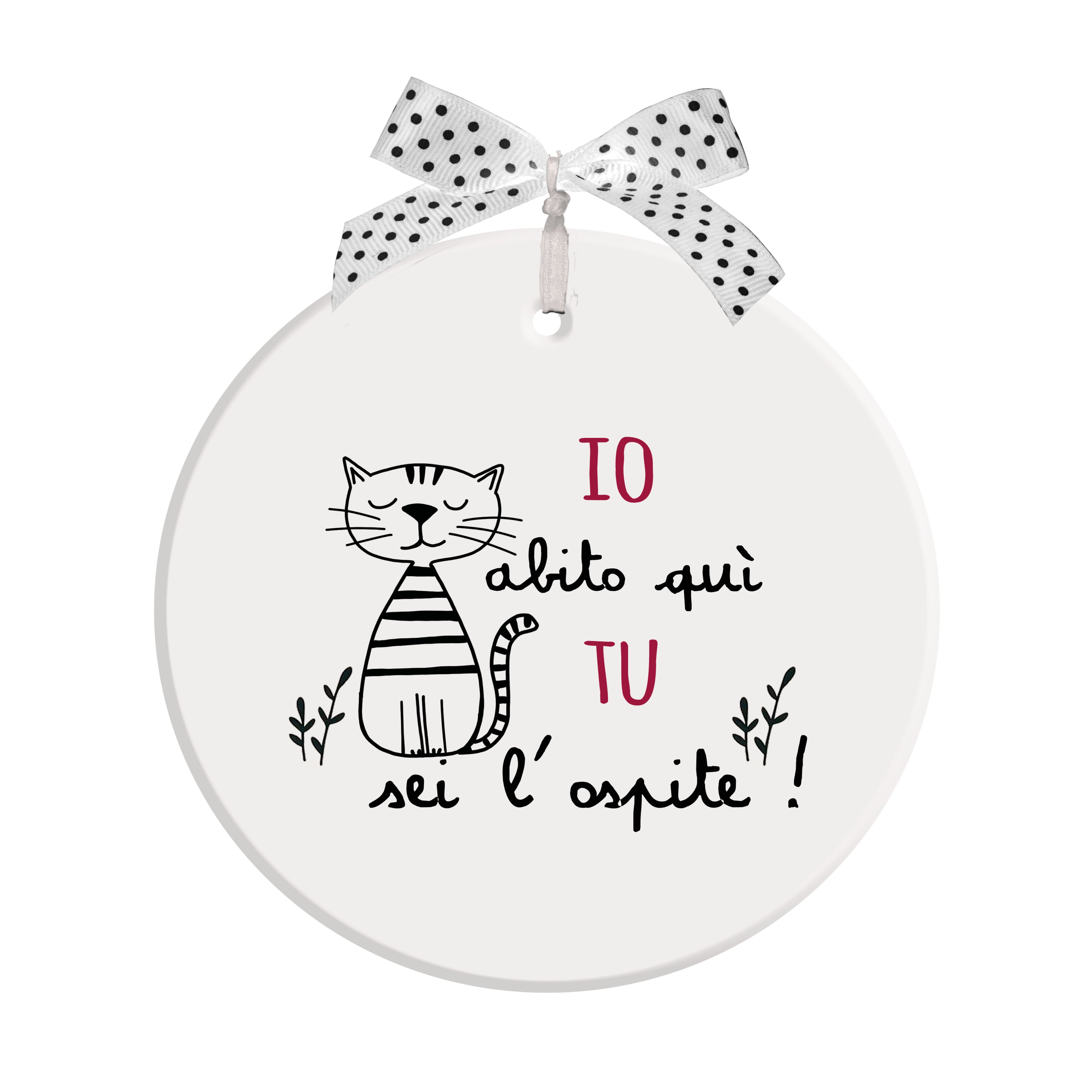 Formella Pensieri&Parole ``Gatto/Ospite`` D14 Egan
