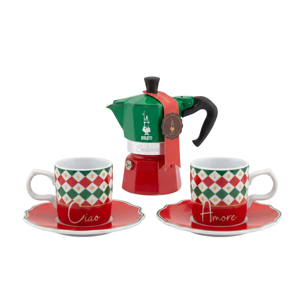 Set 2 Tazze + La Mokina Tricolore Bialetti Exclusive
