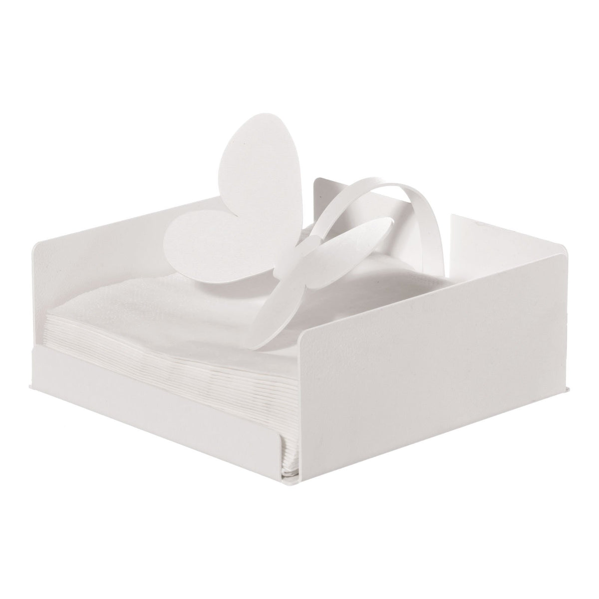Porta Tovaglioli Butterfly Bianco Arti E Mestieri