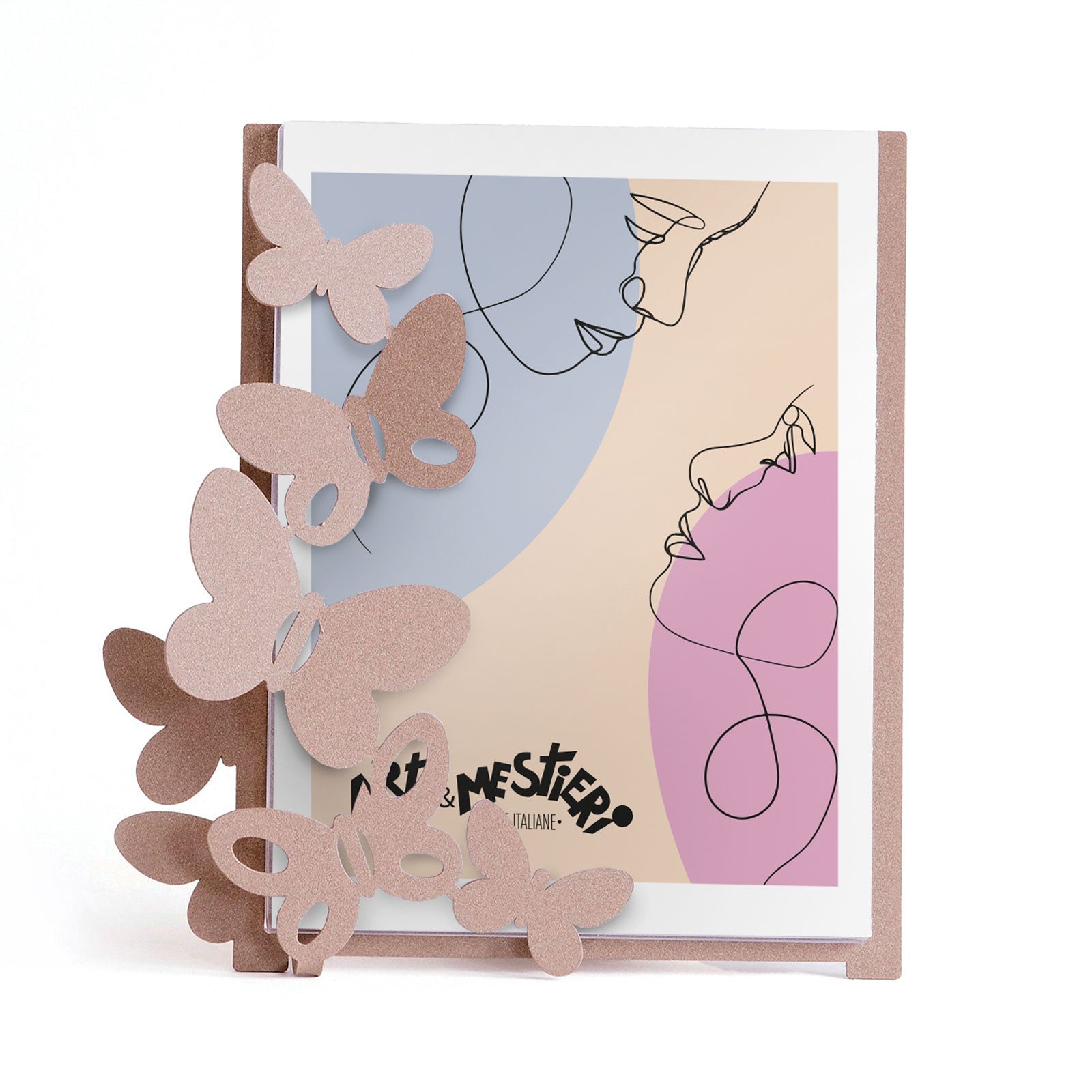 Portafoto piccolo Butterfly Beige Arti E Mestieri