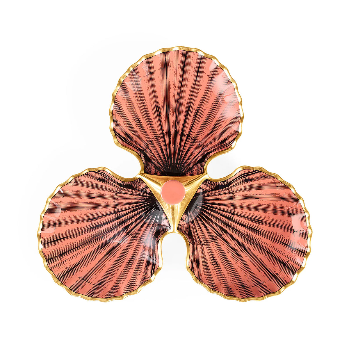 Sirena Trefoil Serving Dish - Coral Jonathan Adler