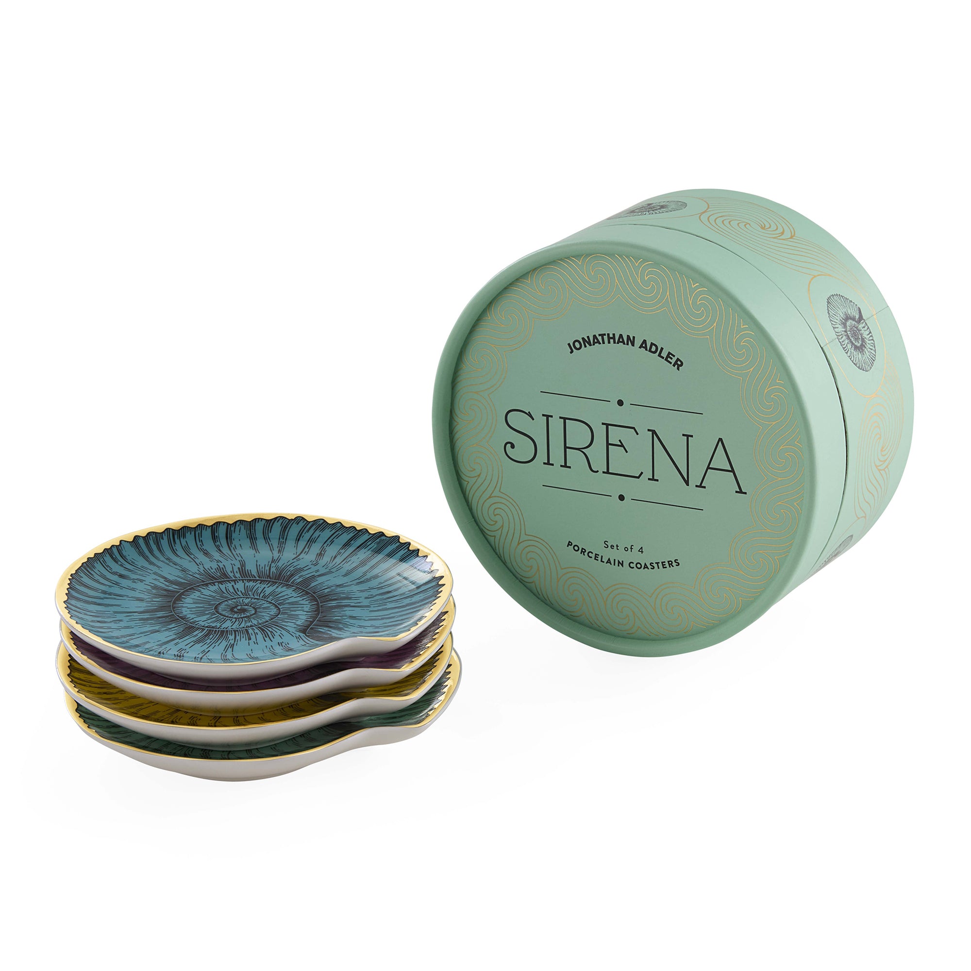 Set 4 Sottobicchieri Sirena Jonathan Adler