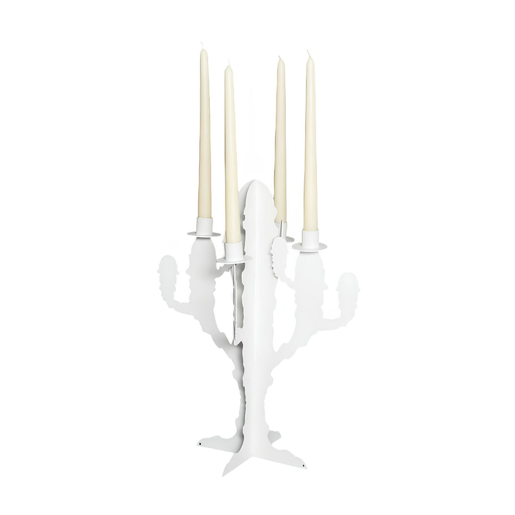 Candelabro Cactus Bianco Arti E Mestieri