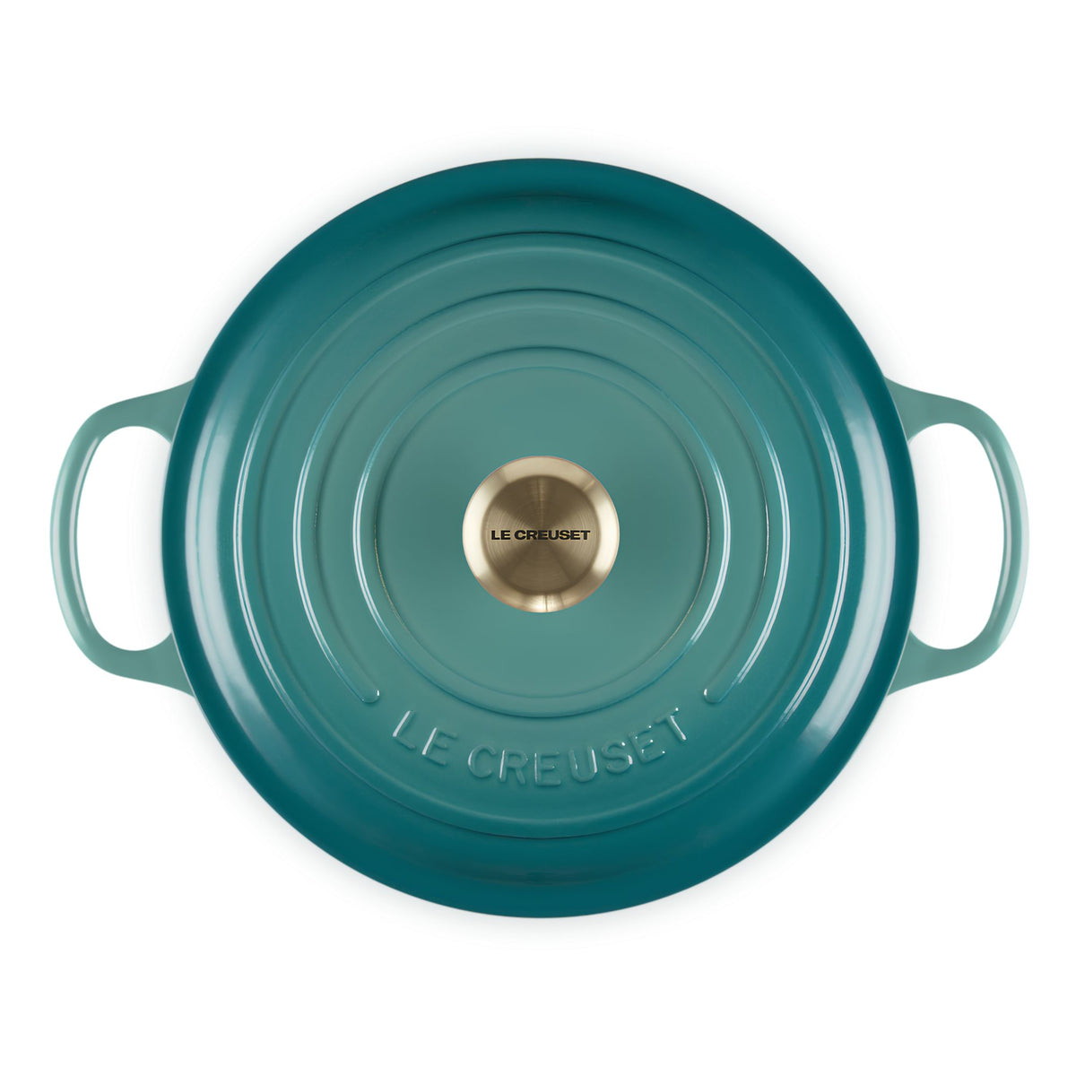 Cocotte rotonda Evolution in ghisa vetrificata 22 cm Bleu Riviera Le Creuset