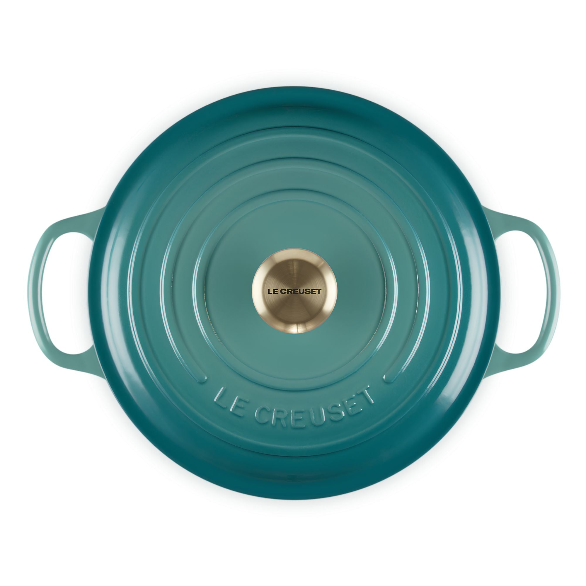 Cocotte rotonda Evolution in ghisa vetrificata 22 cm Bleu Riviera Le Creuset