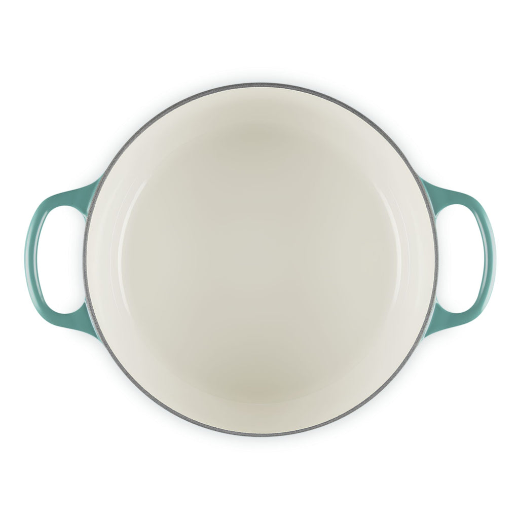 Cocotte rotonda Evolution in ghisa vetrificata 24 cm Bleu Riviera Le Creuset