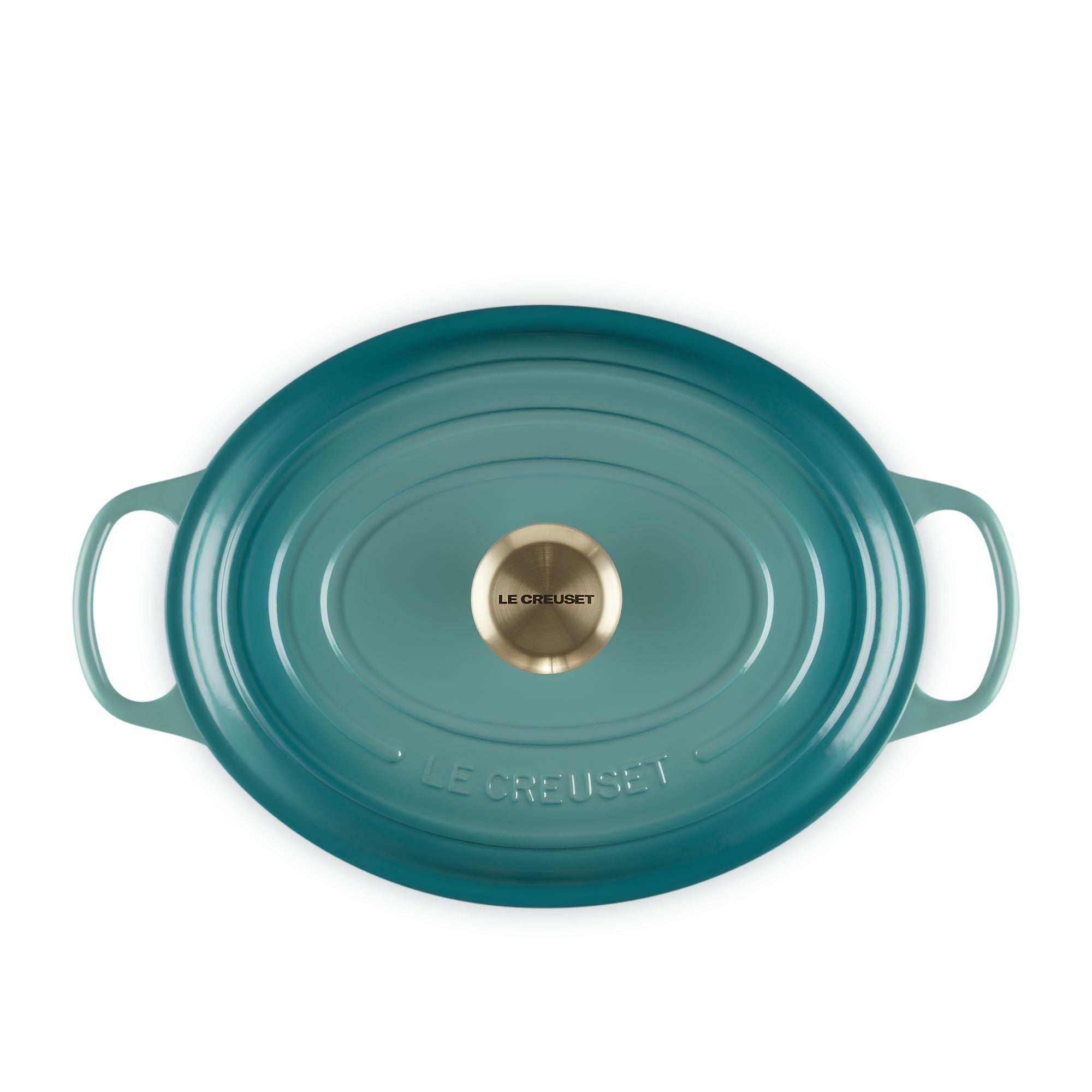 Cocotte ovale Evolution in ghisa vetrificata 29 cm Bleu Riviera Le Creuset