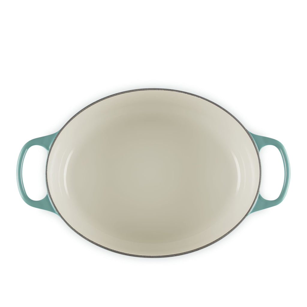 Cocotte ovale Evolution in ghisa vetrificata 29 cm Bleu Riviera Le Creuset