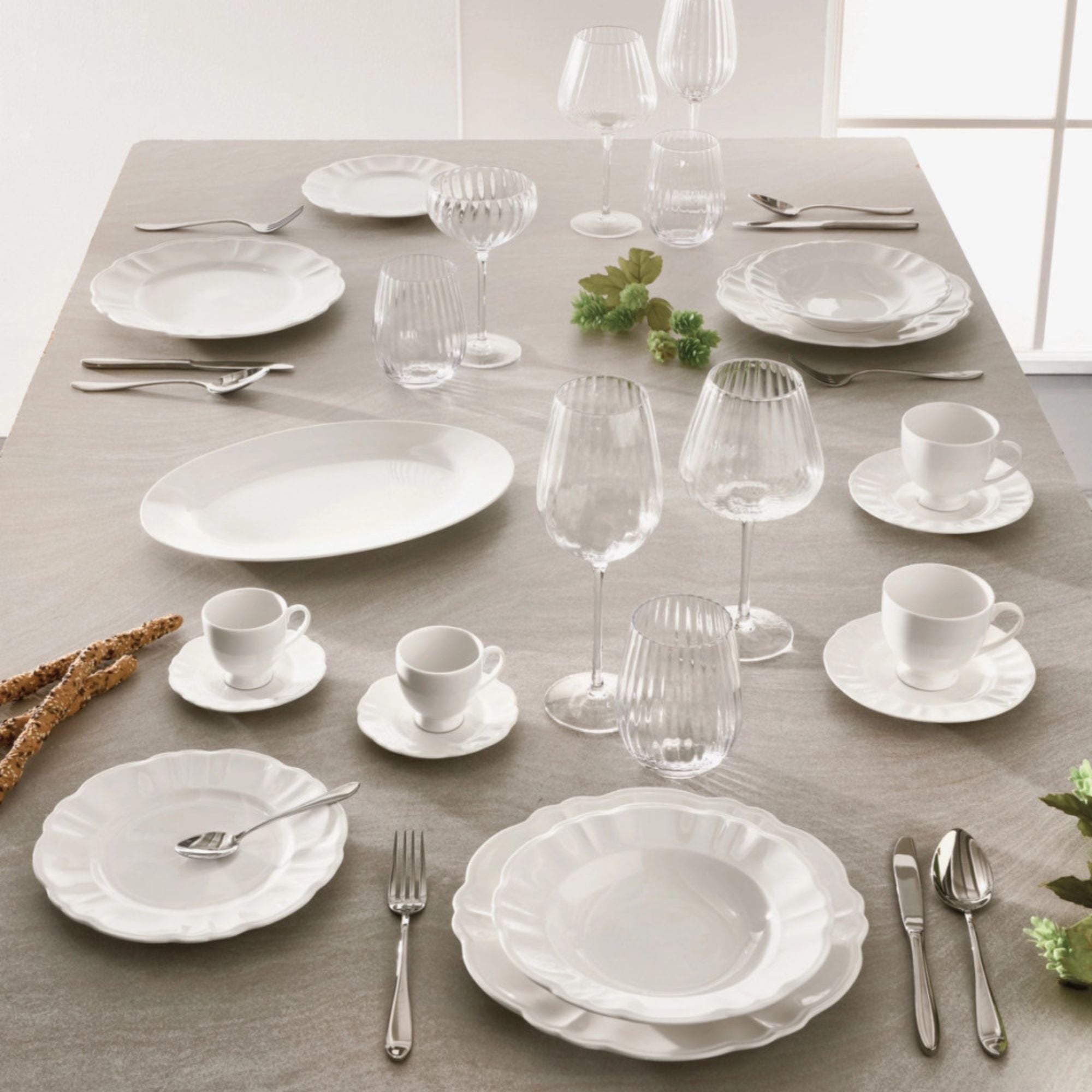 Tazzina Caffe` Georgette Set 2 Pz New Bone China Brandani