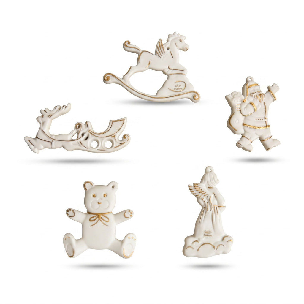 Set 5 decori Natale Ginori 1735