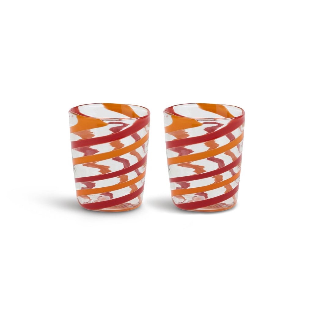 Decorative Glasses X 2 Canna Spiral Lisa Corti
