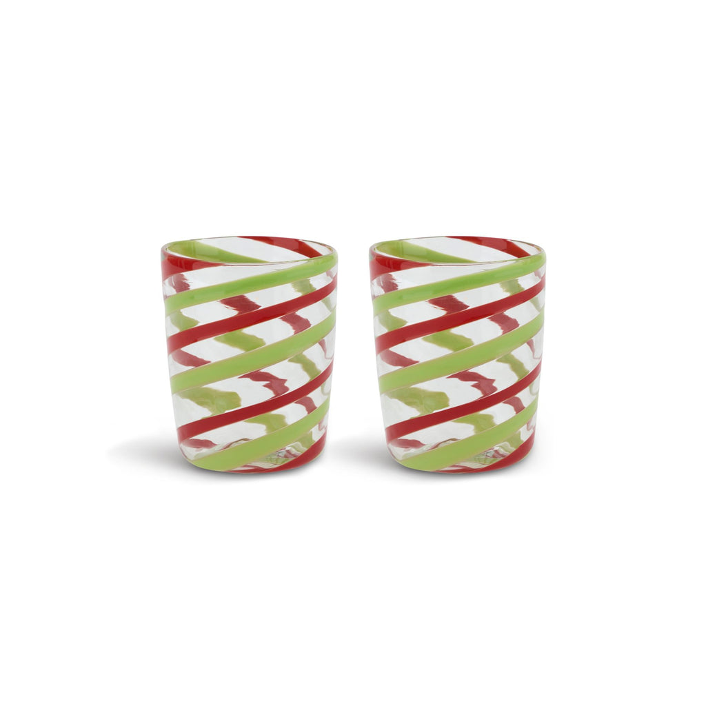 Decorative Glasses X 2 Canna Spiral Lisa Corti