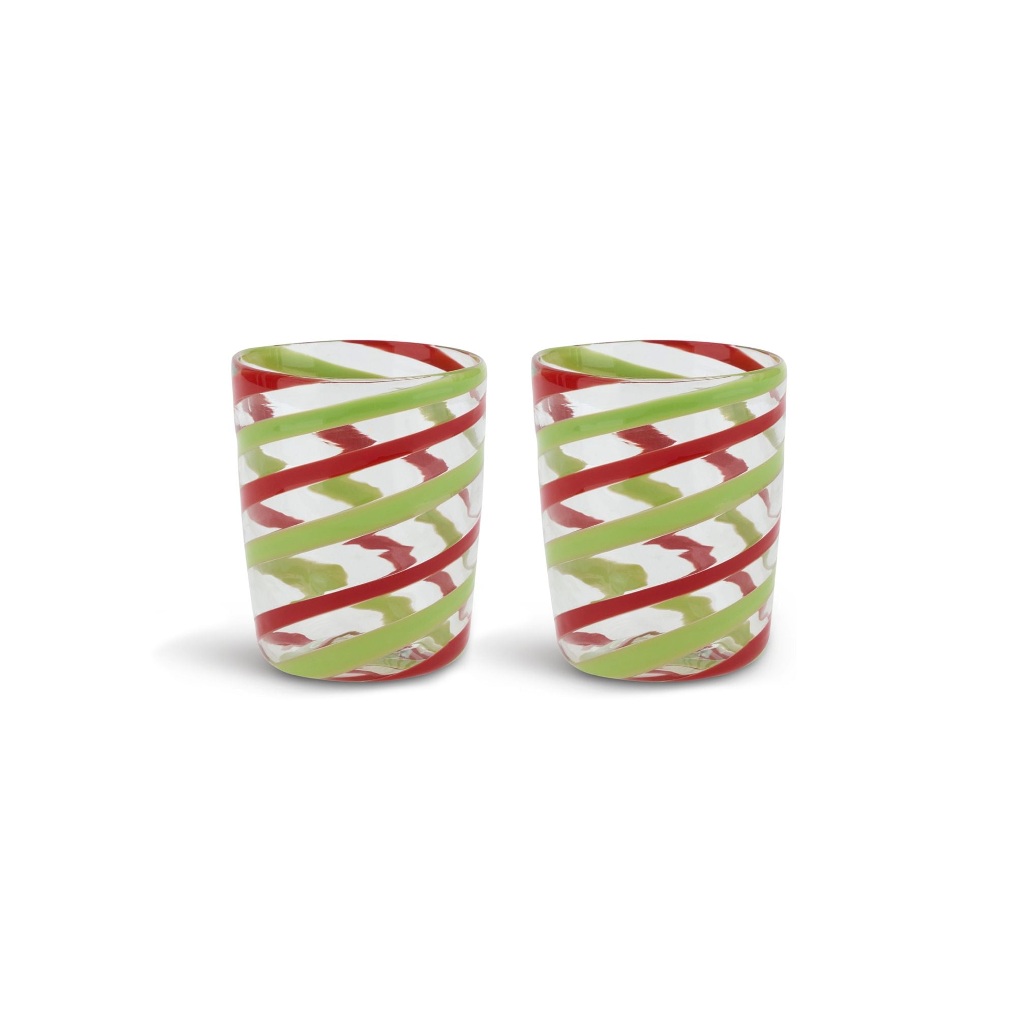 Decorative Glasses X 2 Canna Spiral Lisa Corti