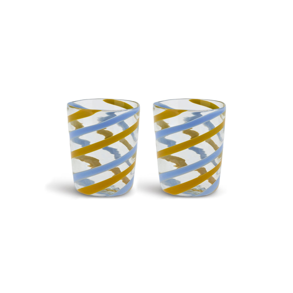 Decorative Glasses X 2 Canna Spiral Lisa Corti