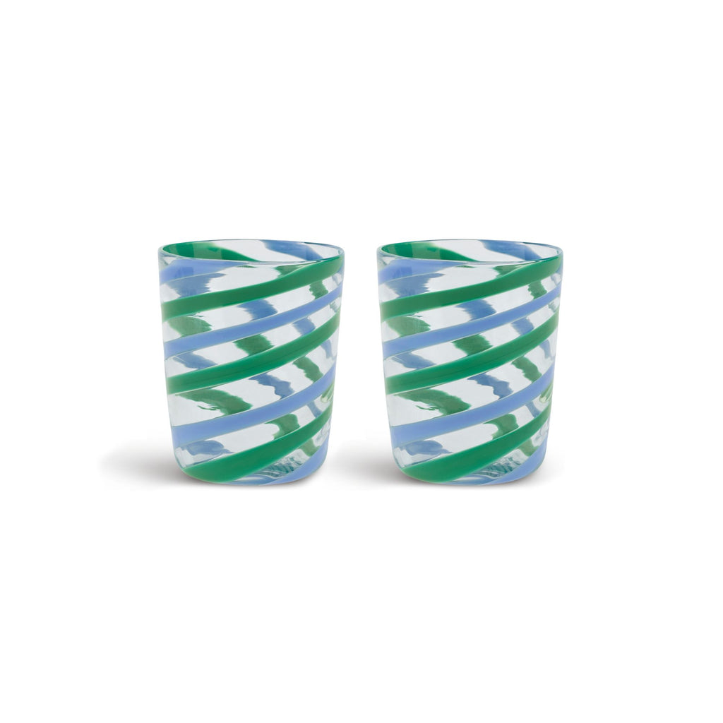 Decorative Glasses X 2 Canna Spiral Lisa Corti