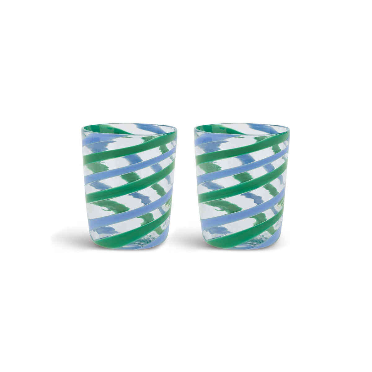Decorative Glasses X 2 Canna Spiral Lisa Corti