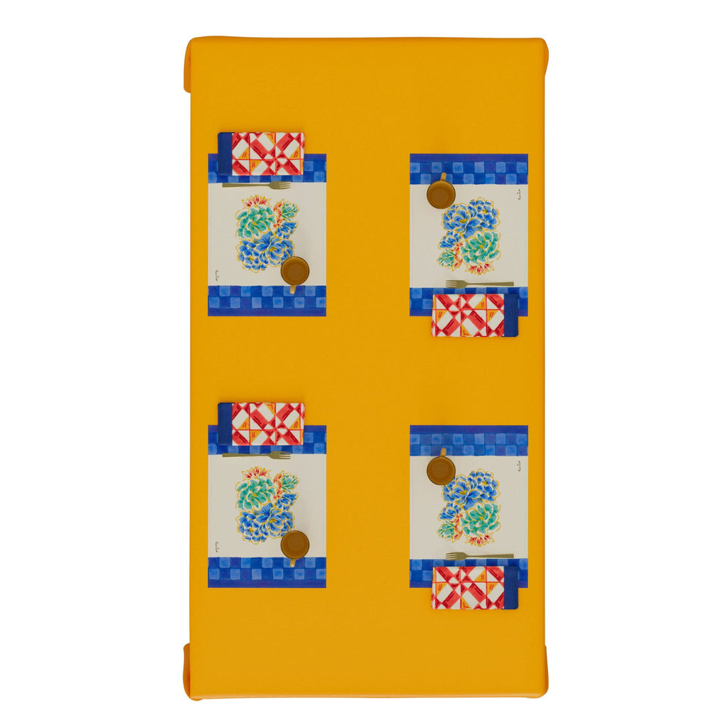 Set of 2 cotton placemats 35x48cm positano red tiles Lisa Corti