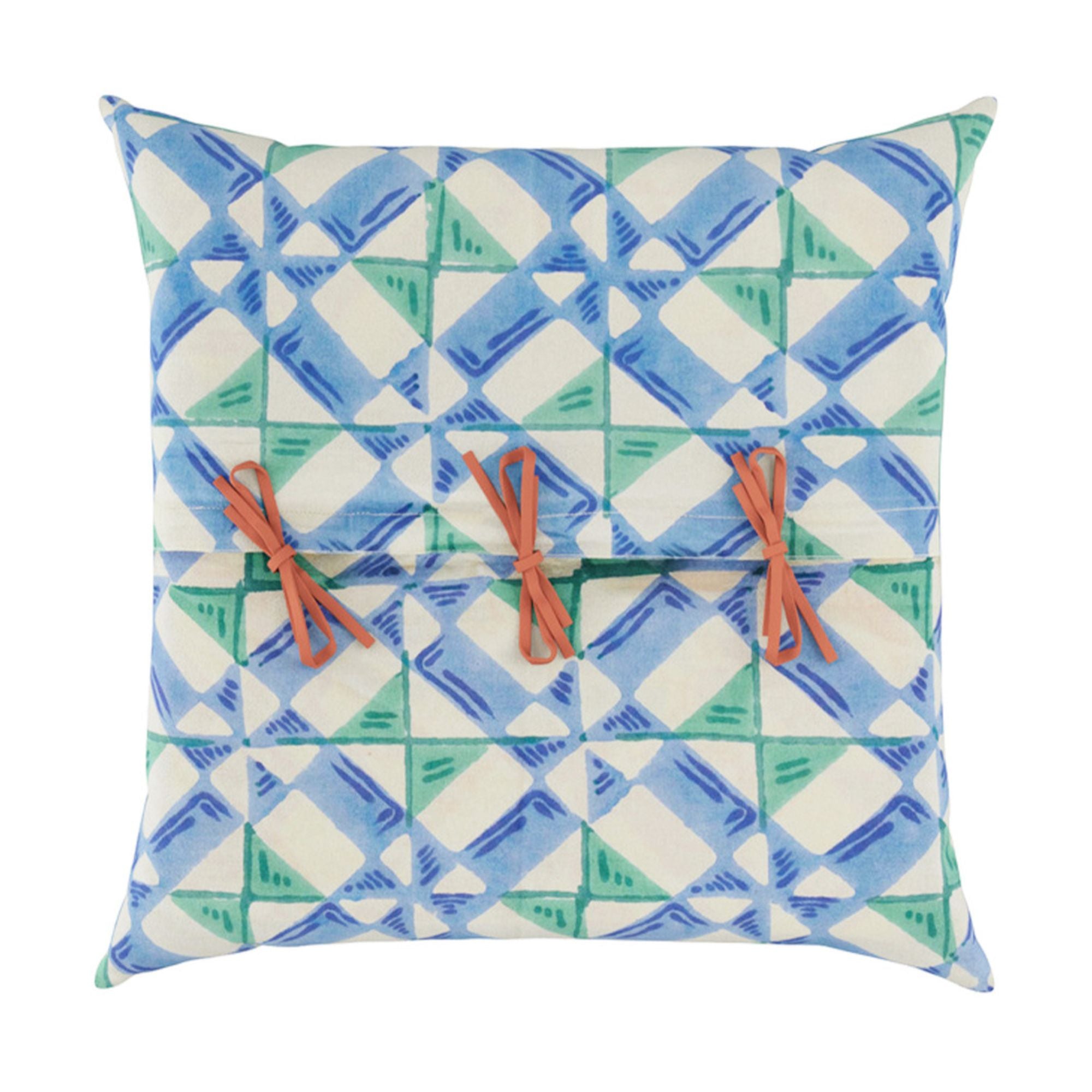 Cotton cushion cover 45x45cm positano red tiles Lisa Corti