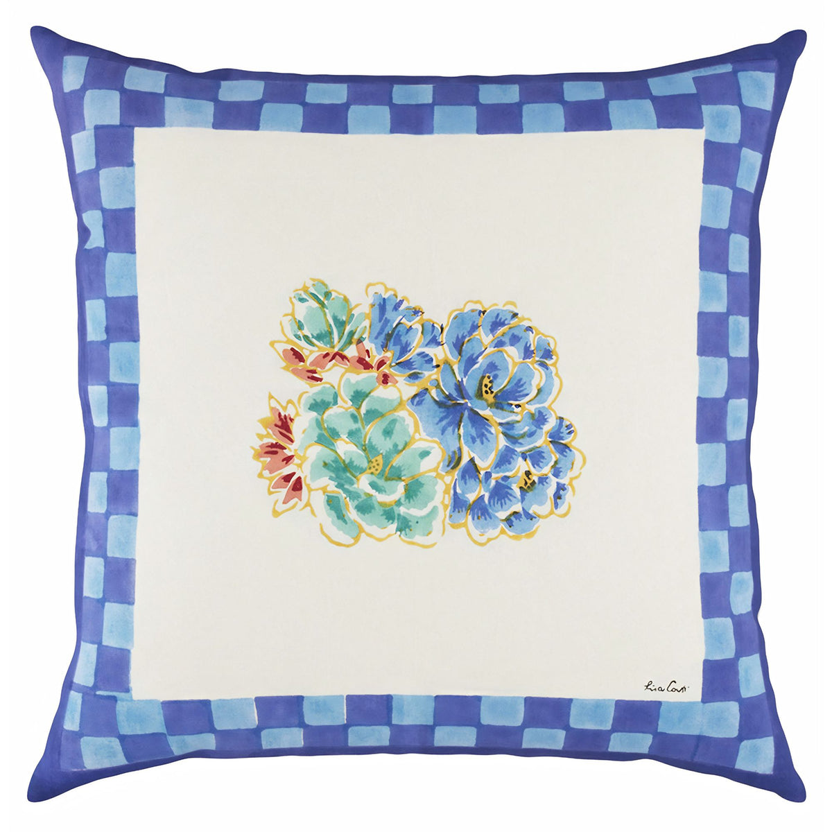 Cotton cushion cover 60x60cm positano red tiles Lisa Corti