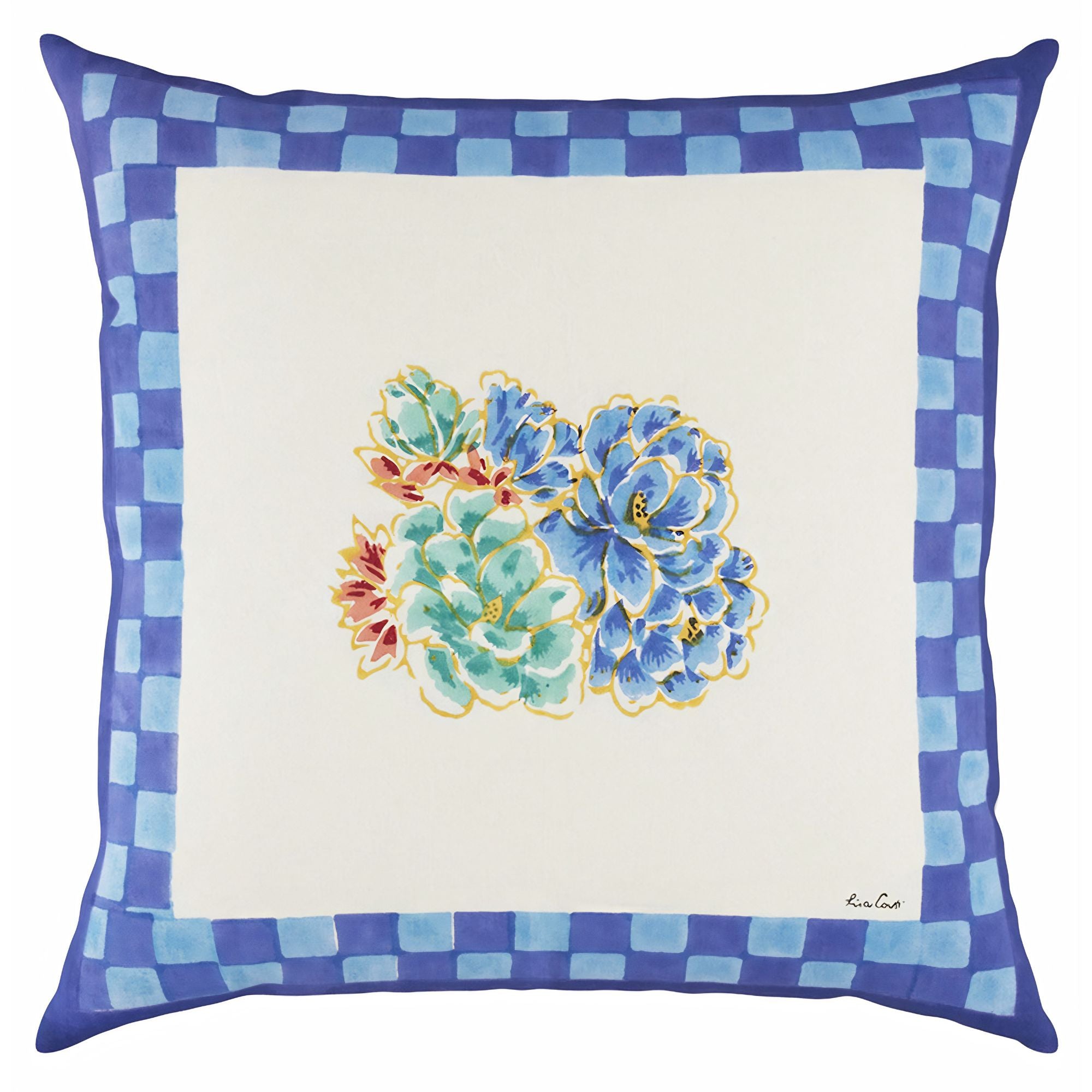 Cotton cushion cover 60x60cm positano red tiles Lisa Corti