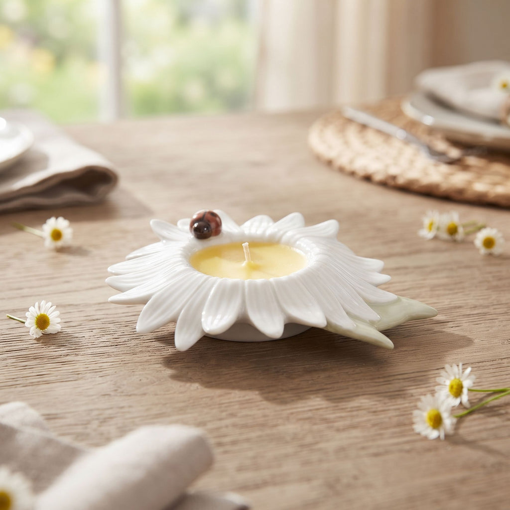 Portacandela Margherita in Porcellana con Coccinella Lladro'