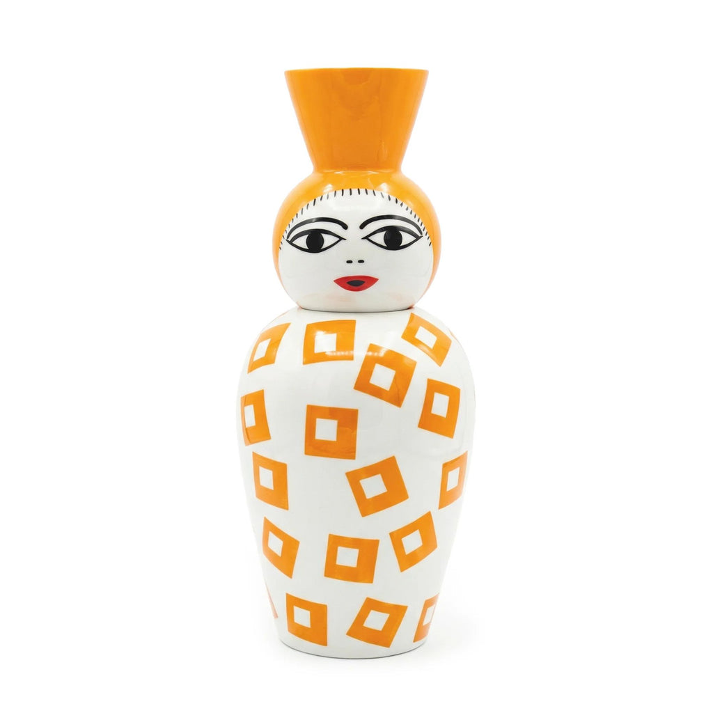 Vaso In Dolomite Con Coperchio-Coppa Le Canopie Amina Seletti