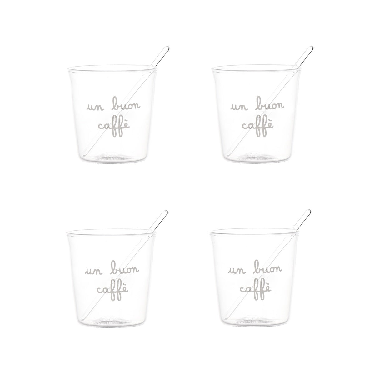 Set 4 Bicchieiri Espresso Buon Caffè Simple Day