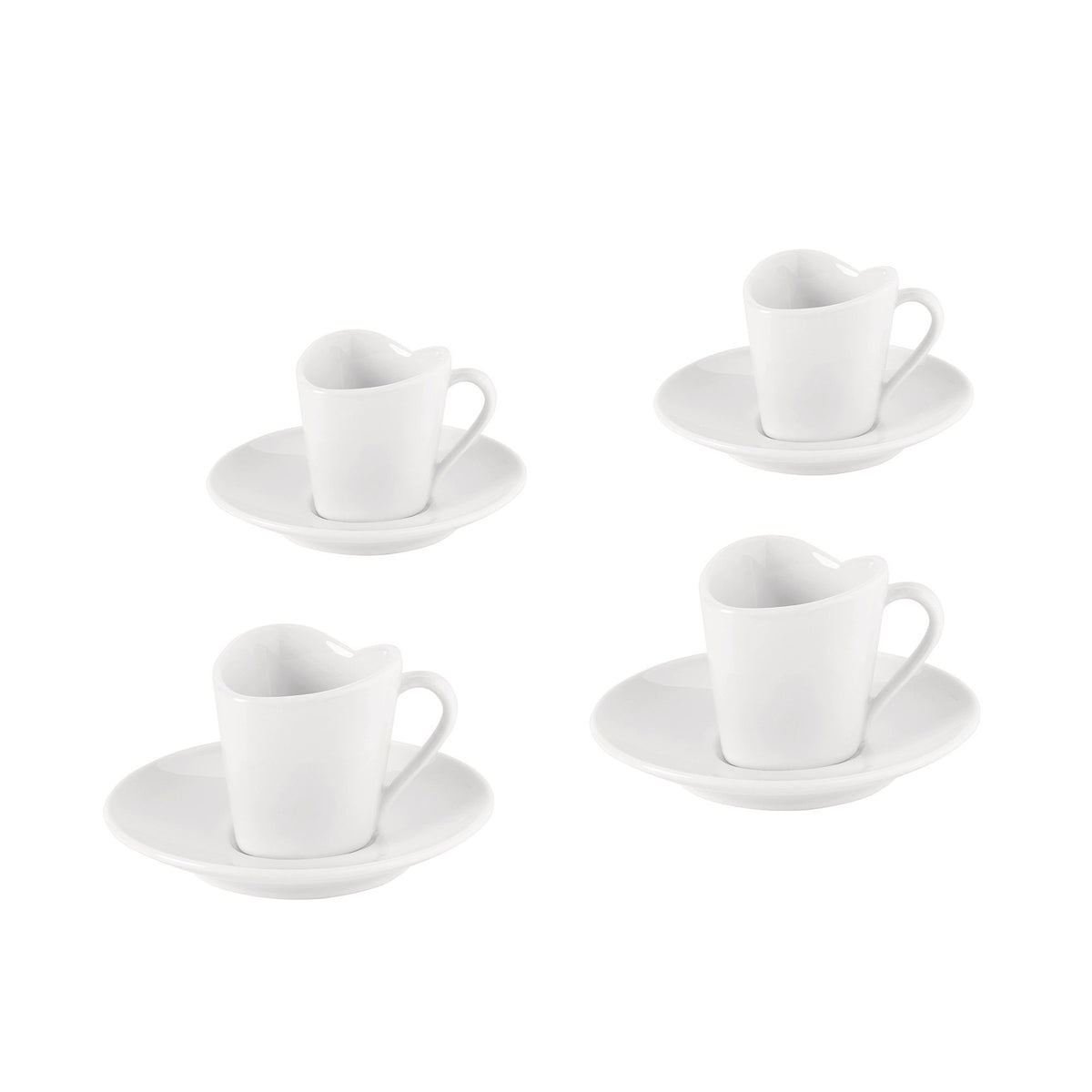 Set di quattro tazze da caffè con sottotazza Alessi