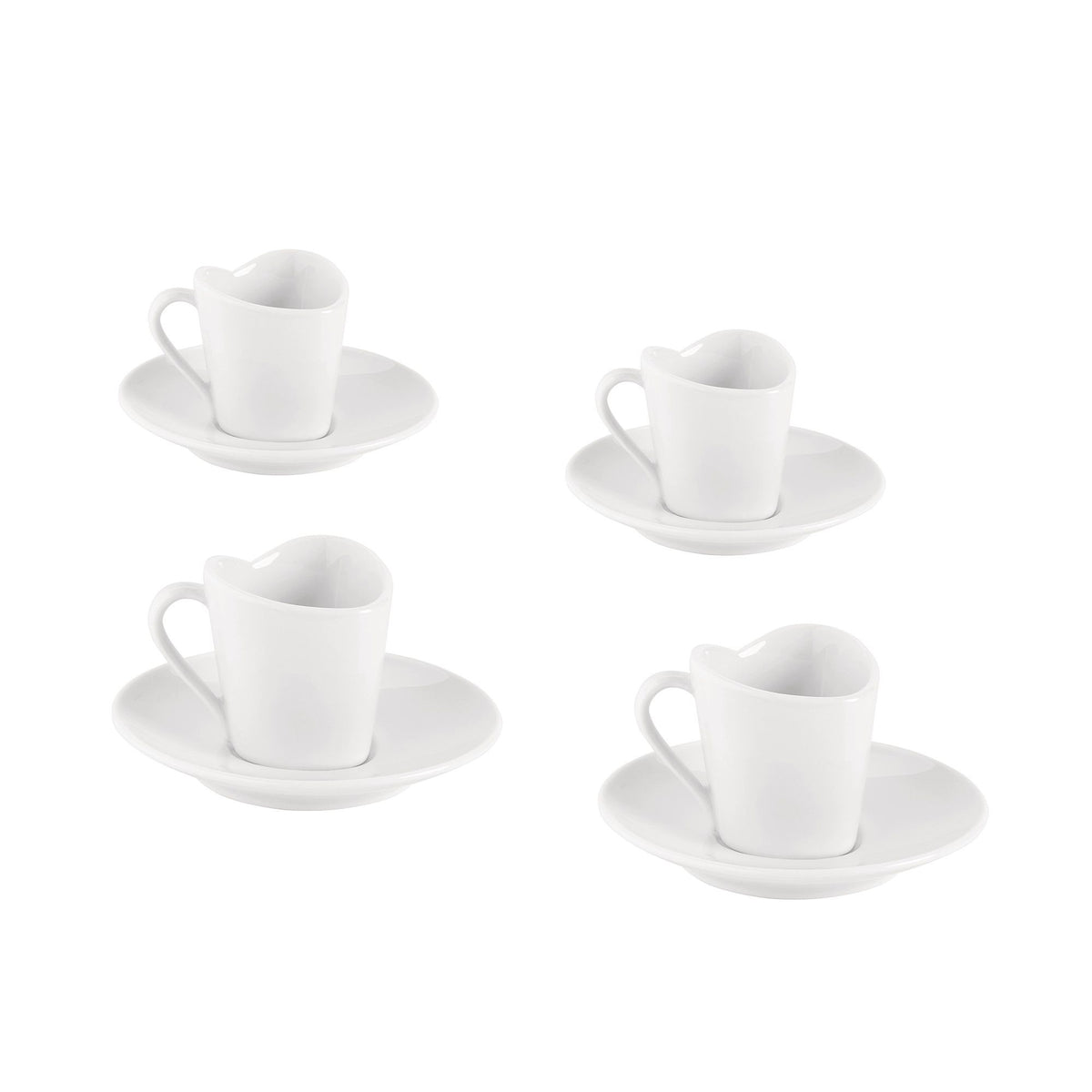 Set di quattro tazze da caffè con sottotazza Alessi