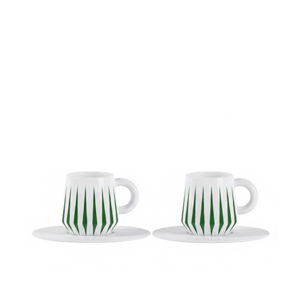 Delight Set di due tazze da caffè con sottotazza Alessi