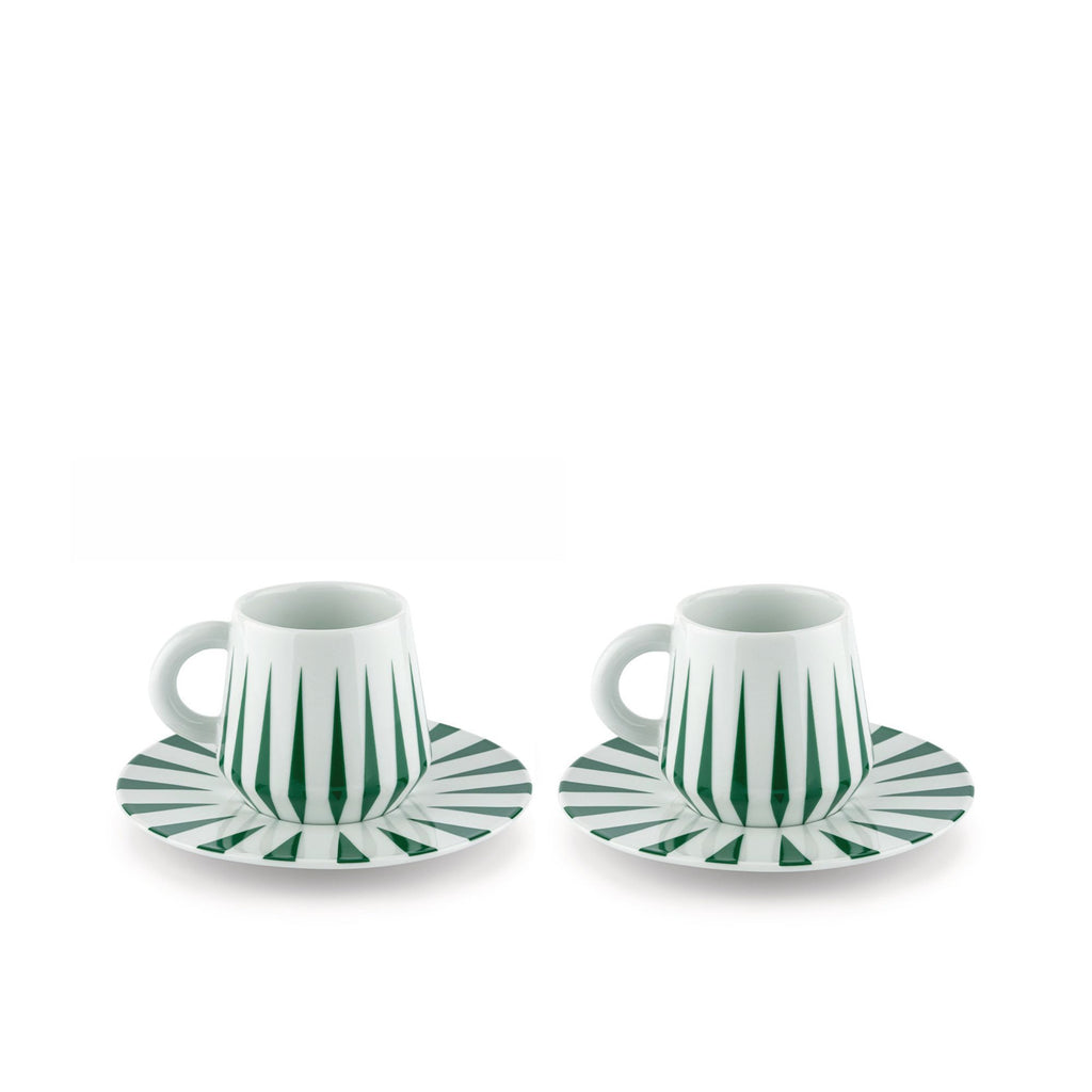 Delight Set di due tazze da caffè con sottotazza Alessi