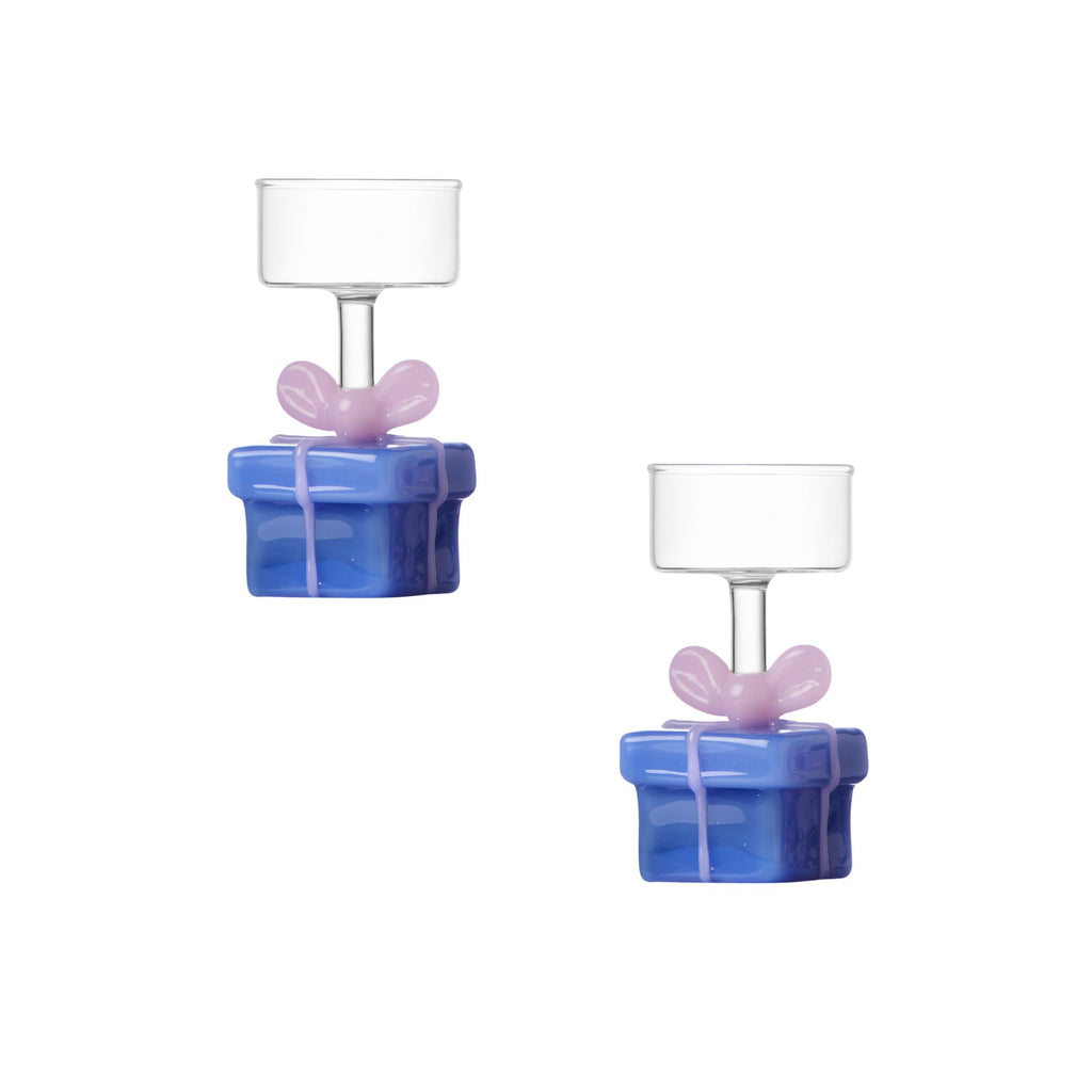 Set 2 Tealight Regalo Azzurro Ichendorf