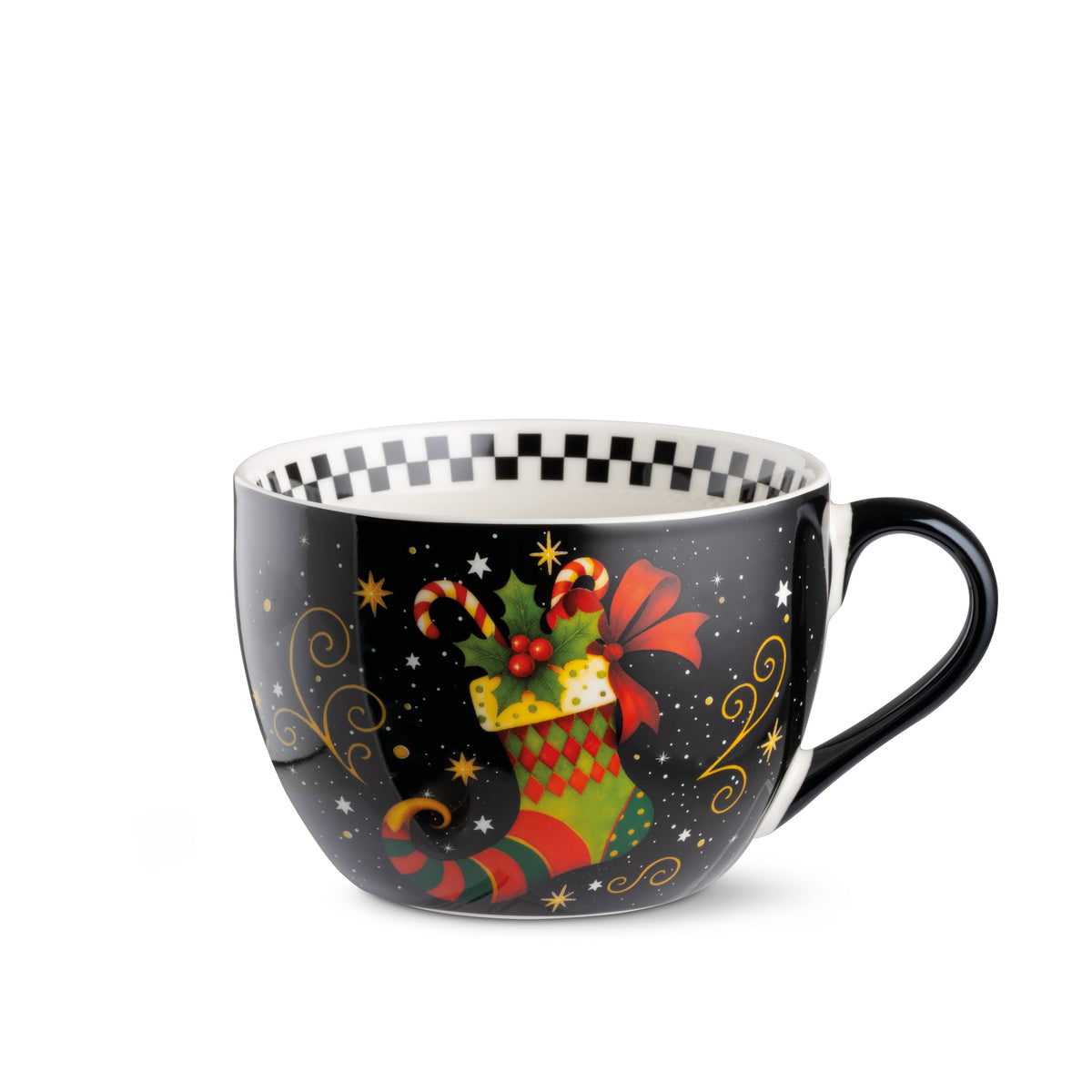 Tazza Colazione Calza Nero Natale 2026 Egan