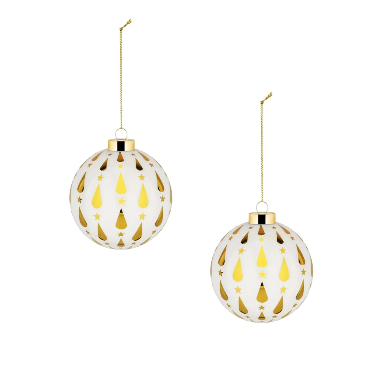 Set 2 Palle Natale Gold Alessi