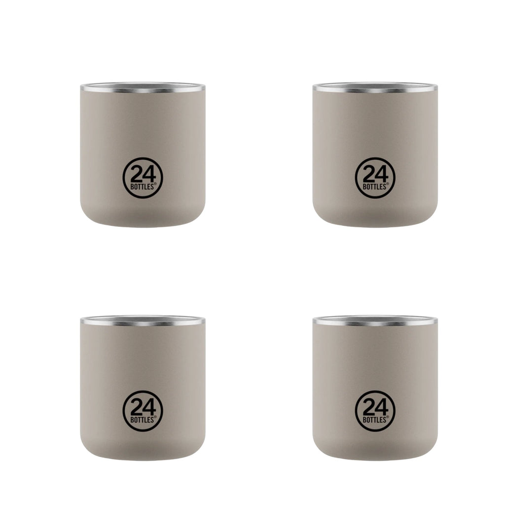 Casa Set 4 Cups Linen 24bottles