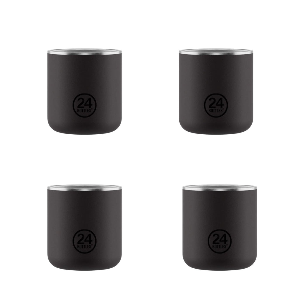 Casa Set 4 Cups Tuxedo Black 24bottles