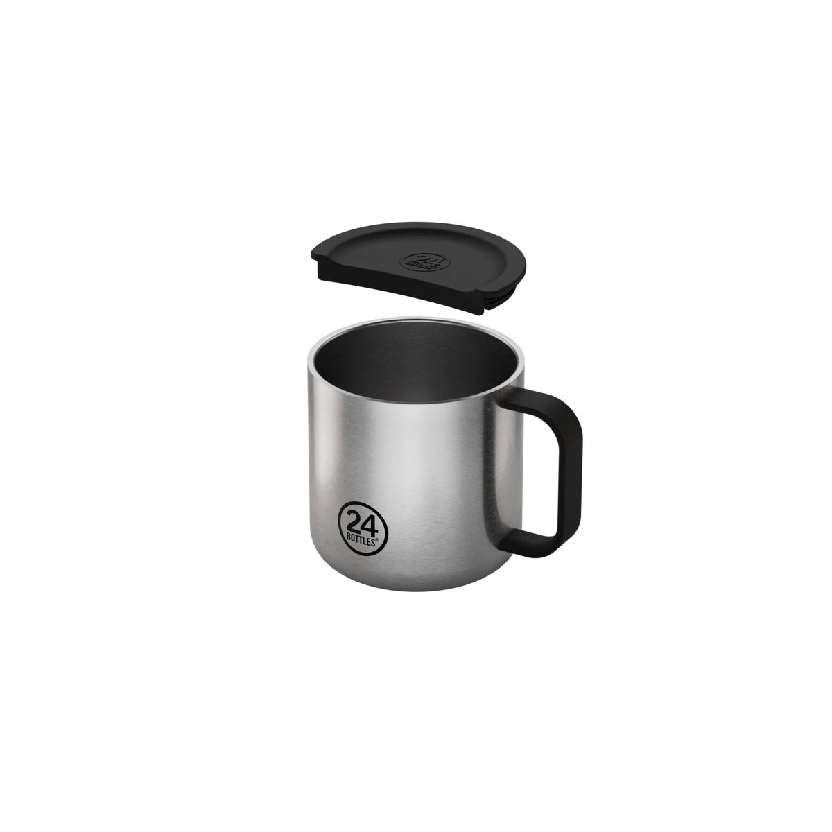 Casa Set 2 Mug Brushed Steel 24bottles