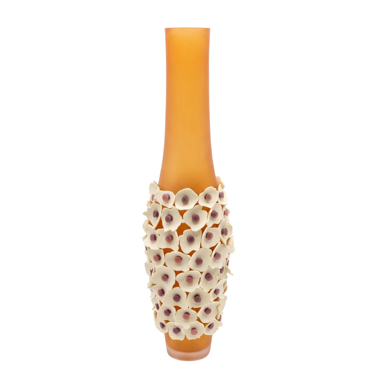 Vaso Alto Arancio Con Petali In Silicone Edg