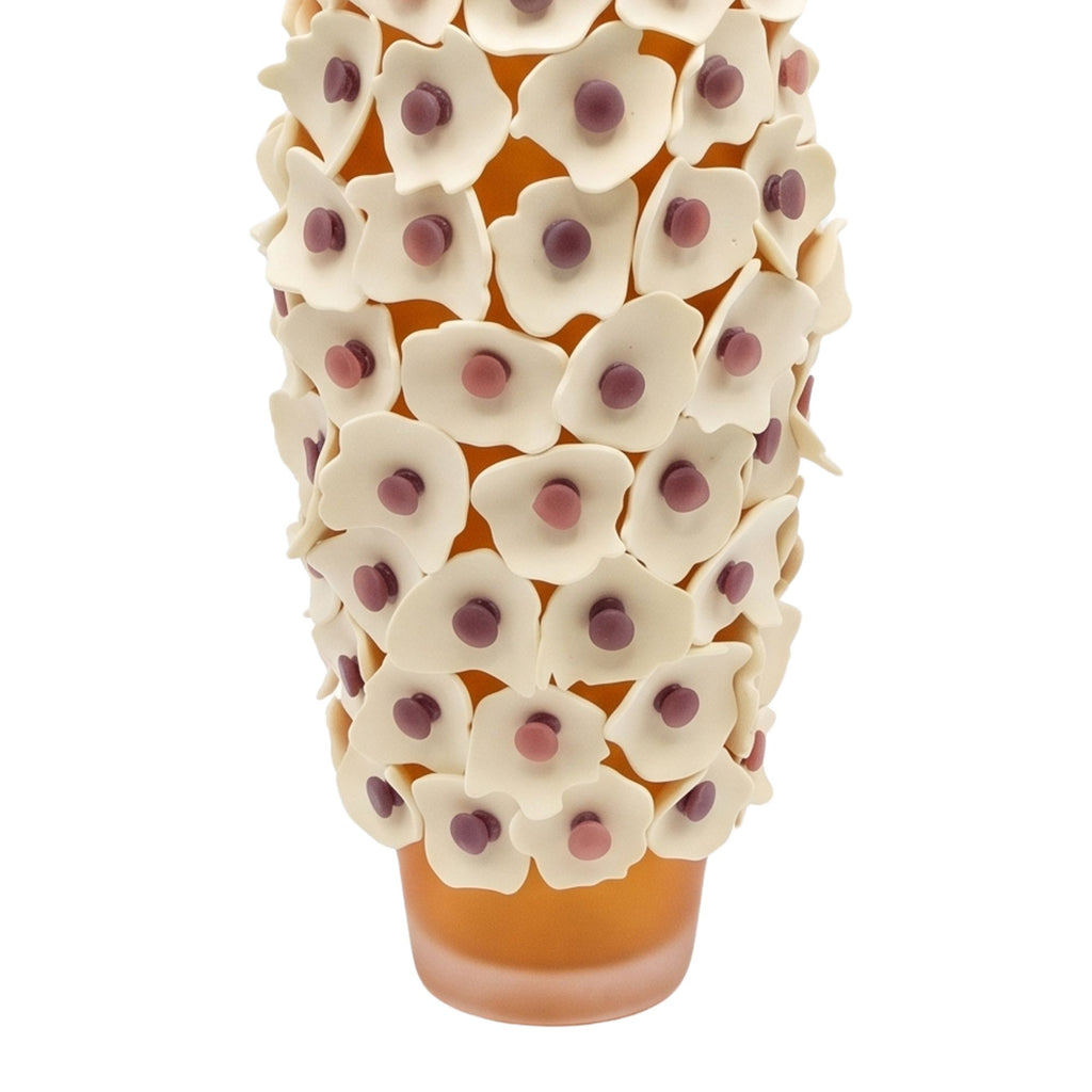 Vaso Alto Arancio Con Petali In Silicone Edg