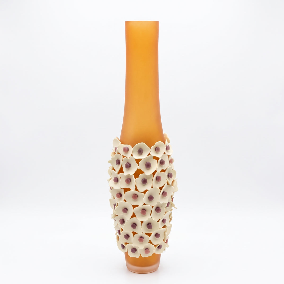 Vaso Alto Arancio Con Petali In Silicone Edg